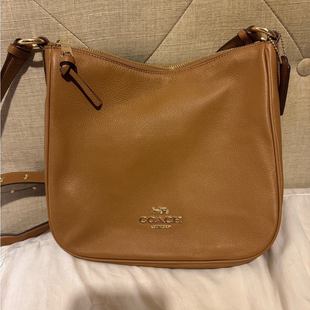 Coach Tan Crossbody Bag with Adjustable Strap